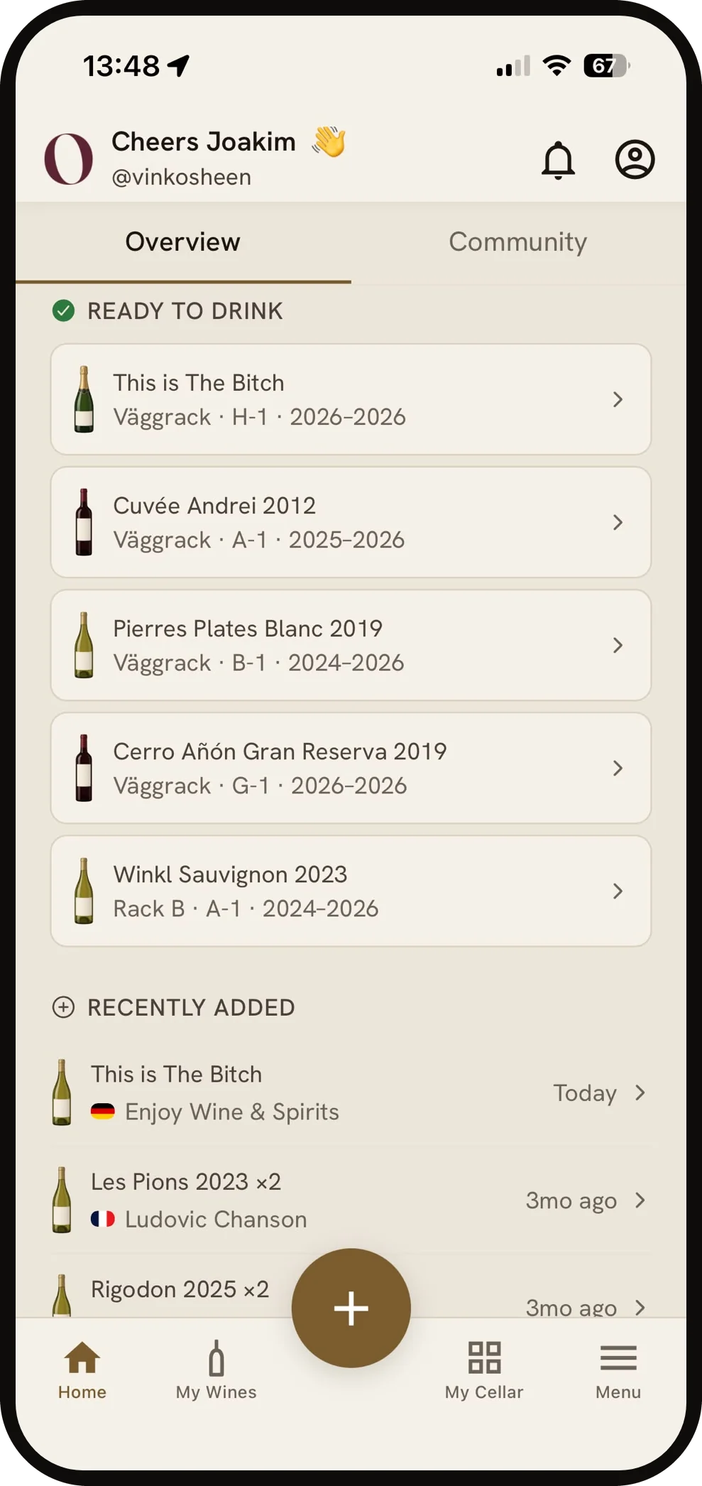 OENARI wine cellar app – know when to open it