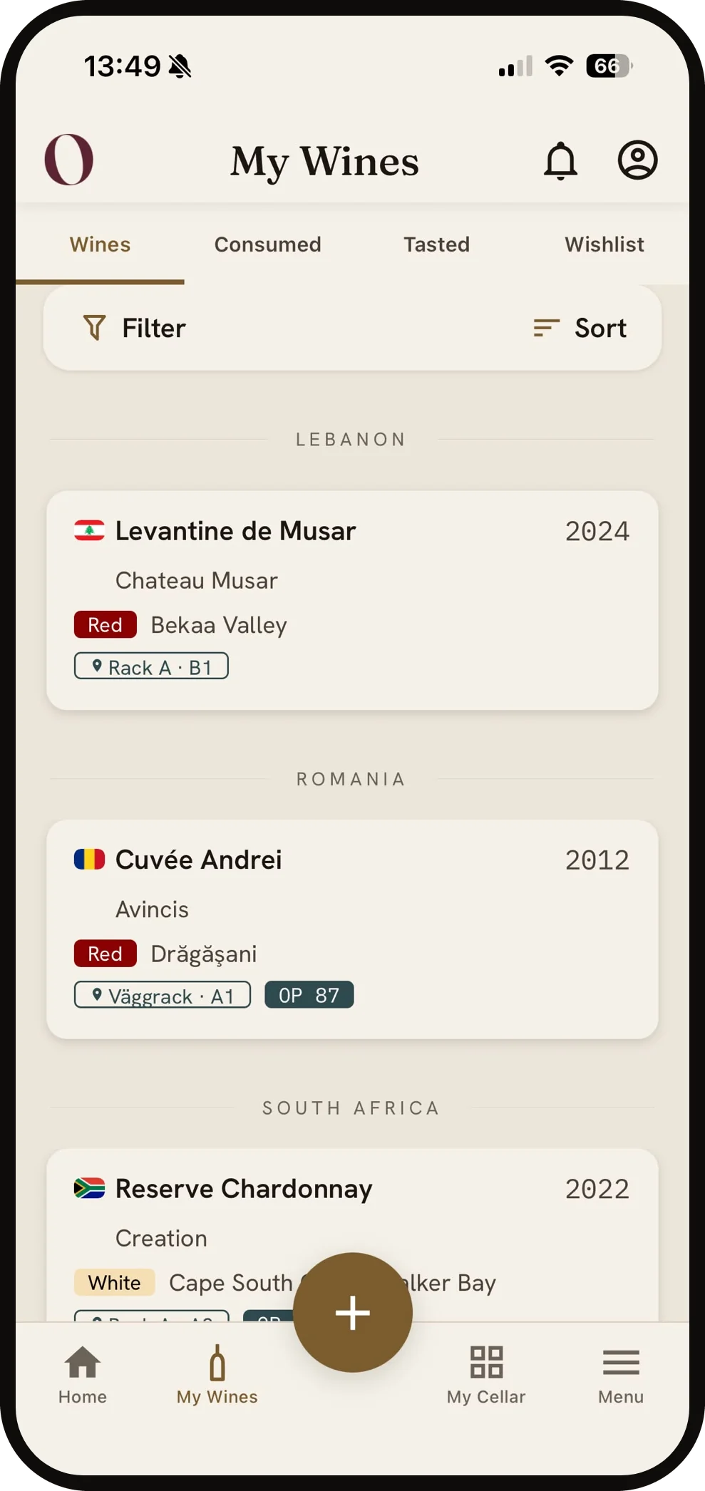 OENARI wine cellar app – your whole collection