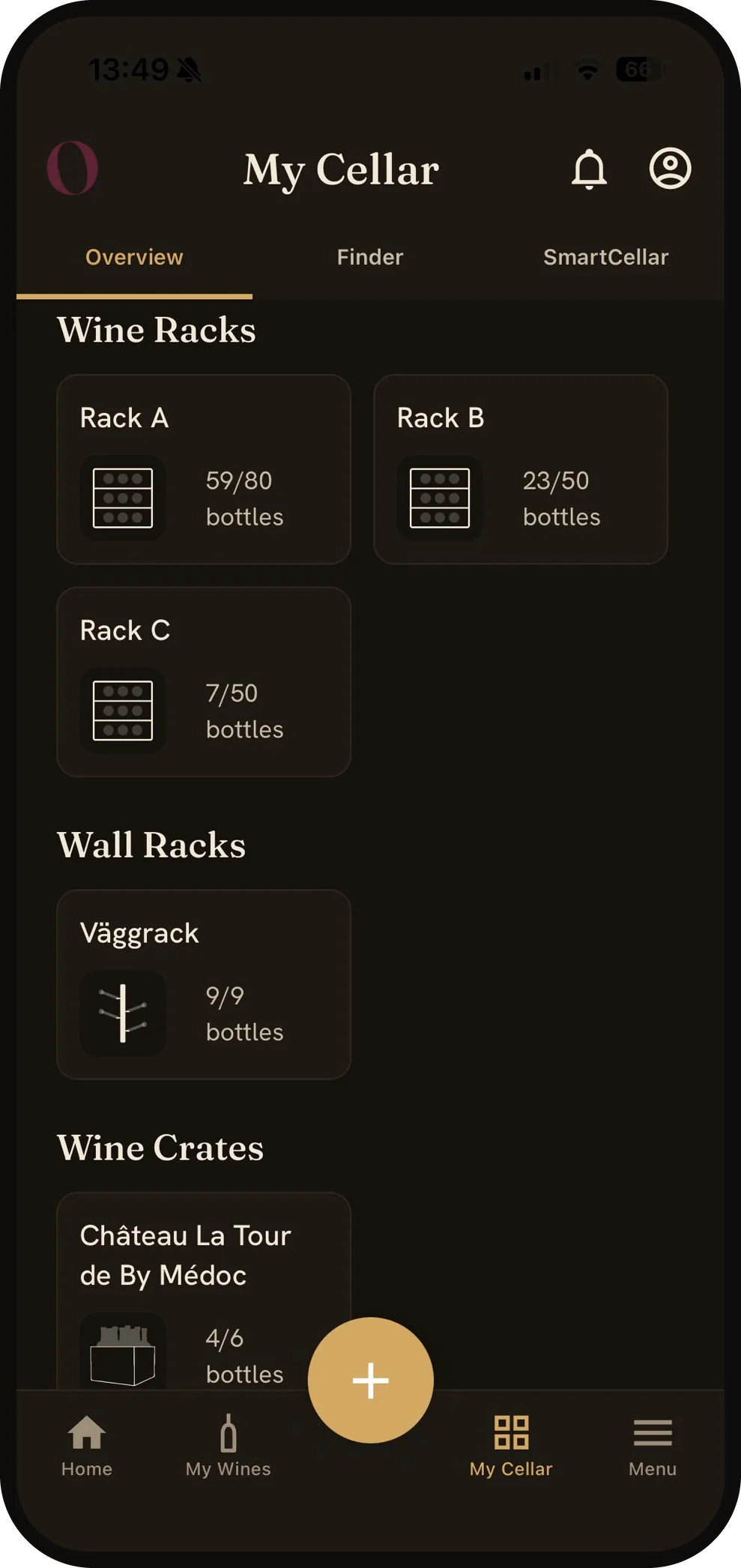 OENARI wine cellar app – light or dark, your choice